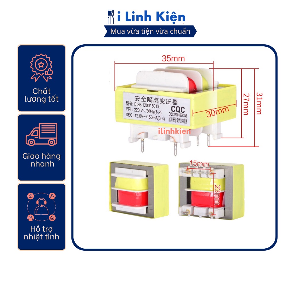Biến áp nồi áp suất 10.5V 150mA.