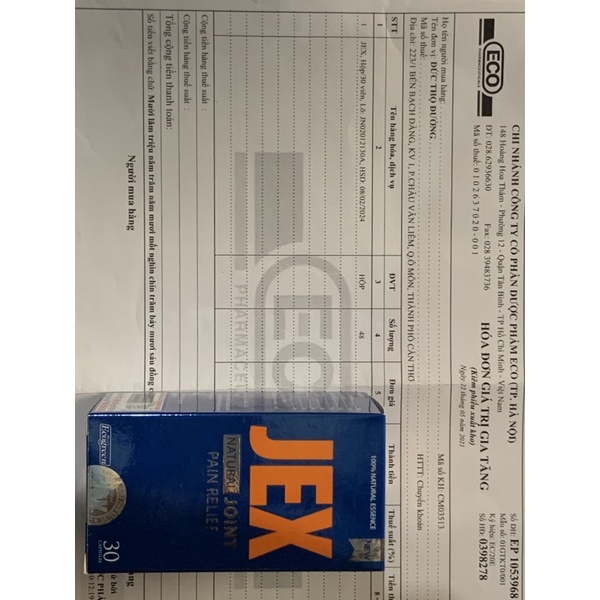 Jex natural joint pain relief - jex max - chai 60 viên