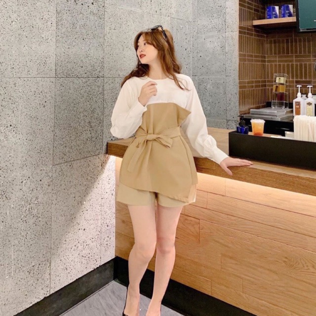 Áo Sơ Mi Phối Kaki