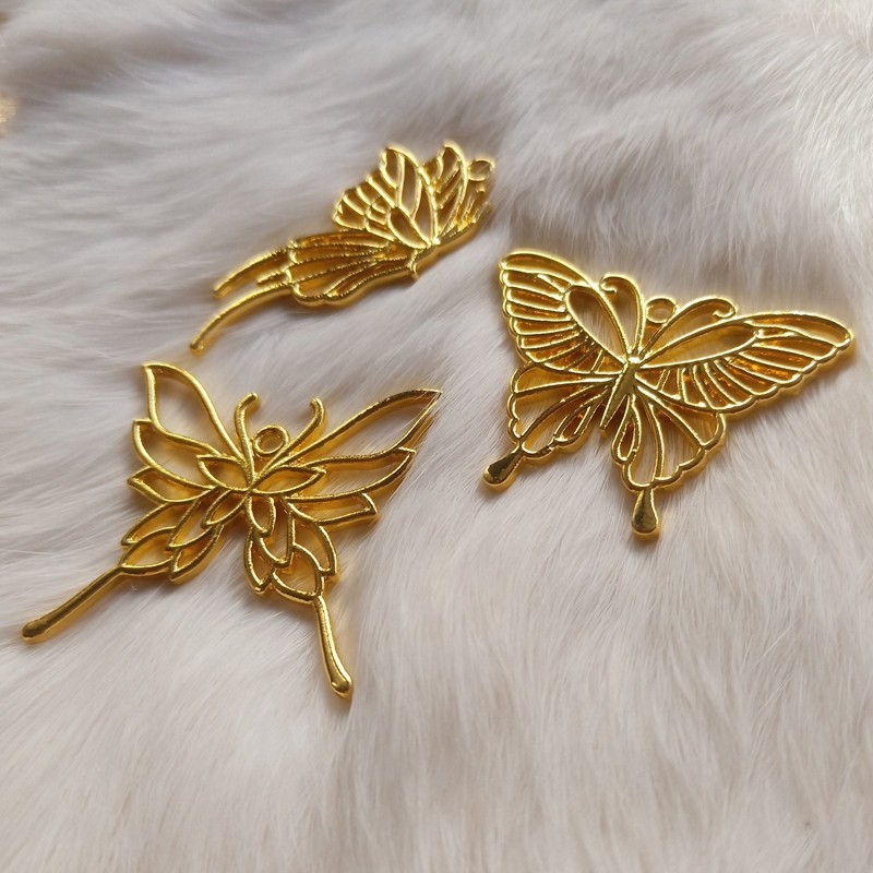 1 phiến đúc họa tiết bướm làm vương miện Lolita nguyên liệu làm trâm làm trang sức cổ trang