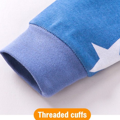 Set Đồ Bộ Dài Tay Họa Tiết Hoạt Hình Dễ Thương Dành Cho Các Bé