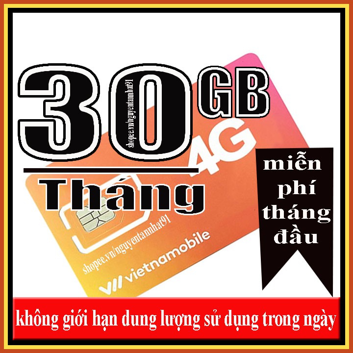 sim 4g vietnamobile💝miễn phí data -  gọi điện nội mạng phí💝miễn phí tháng đầu