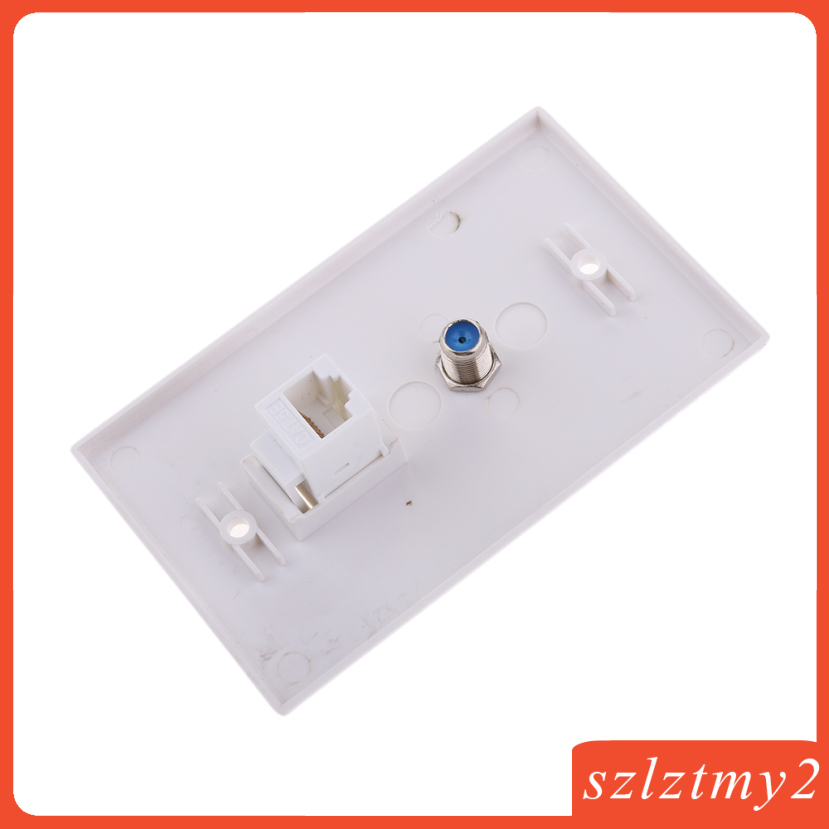 [galendale] Coaxial F Connector Ethernet Network Wall Plate Coax     Socket Outlet | BigBuy360 - bigbuy360.vn