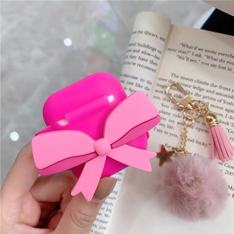 Vỏ đựng hộp sạc tai nghe Bluetooth bằng silicon họa tiết búp bê Barbie cho Airpods 1/2 Pro