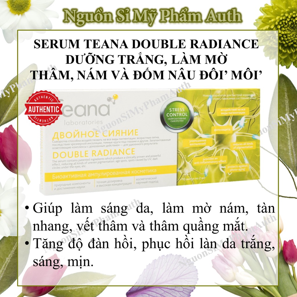 Serum Teana Double Radiance dưỡng trắng da, mờ nám đồi môi, thâm mắt