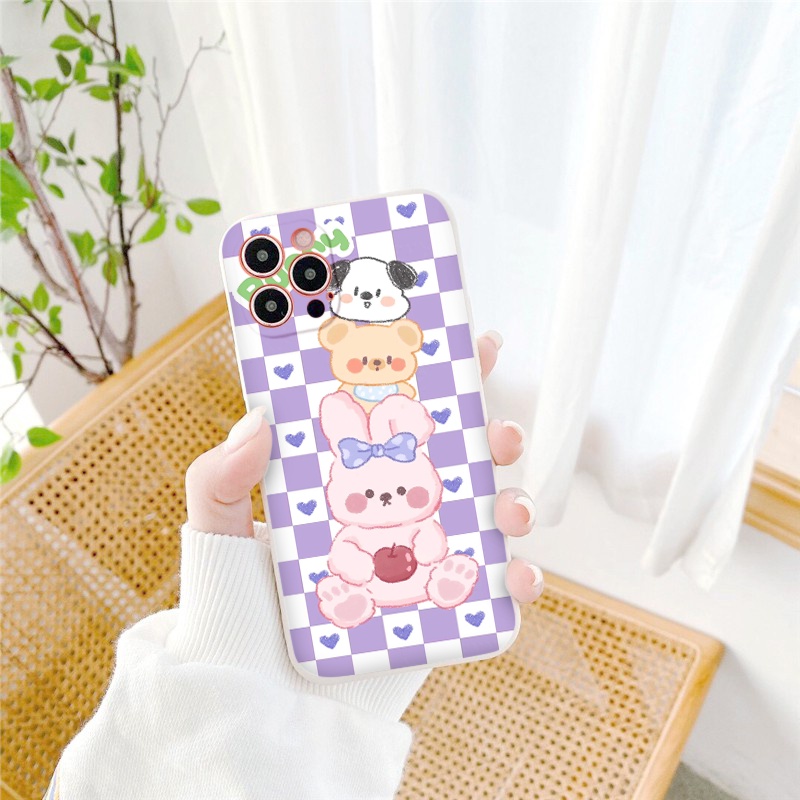 Ốp lưng iphone cạnh vuông animals cute ốp iphone động vật 6/6splus/7/7plus/8/8plus/x/xr/xs/11/12/13/pro/max/plus/promax
