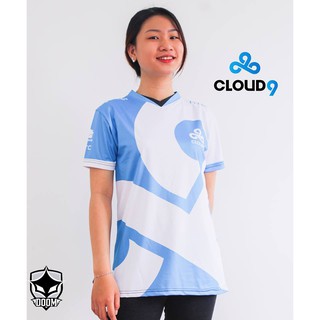 Áo thun team c9 xanh trắng