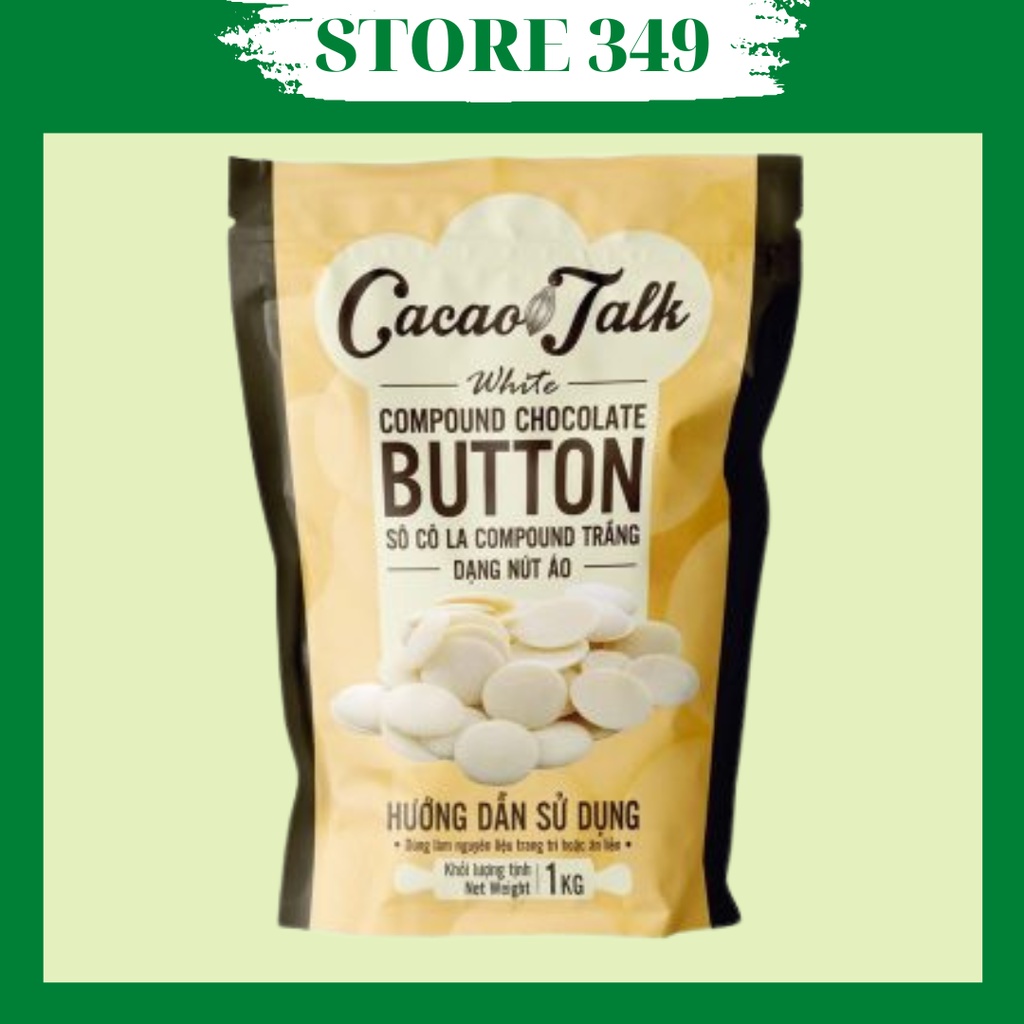 Sô Cô La Compound Trắng Dạng Nút Áo Cacao Talk 1kg
