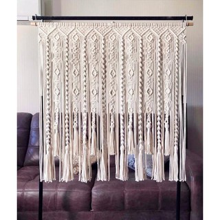 Rèm cửa trang trí cửa sổ Macrame decor phong cách macrame (ảnh thật)