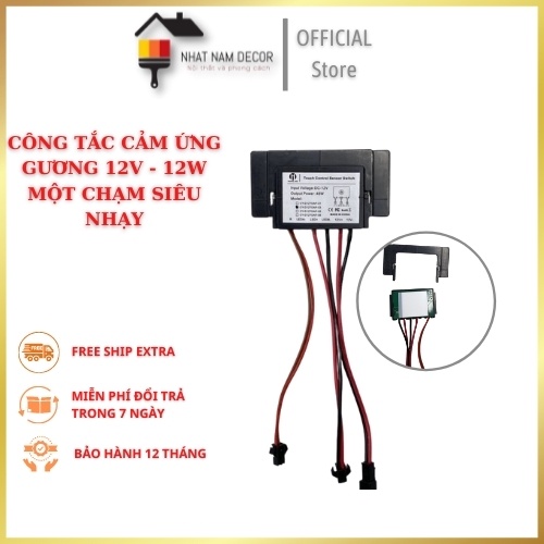Công tắc cảm ứng gương led 12V 48W công tắc cảm ứng gương tăng giảm độ sáng