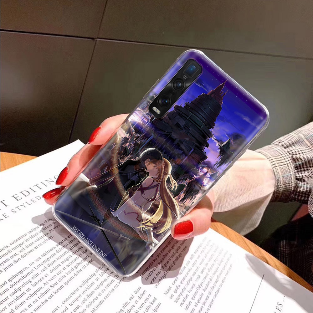 Ta117 Anime Sword Art Online for OPPO Reno 2 2Z Z 2F 3 4 10X Zoom 5 5G 5Z Pro Transparent Case