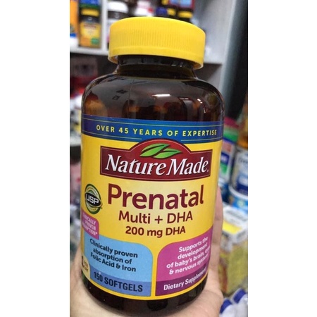 Viên Uống Prenatal Multi +DHA BA BÂU VÀ CHO CON BU MỸ 150 Viên