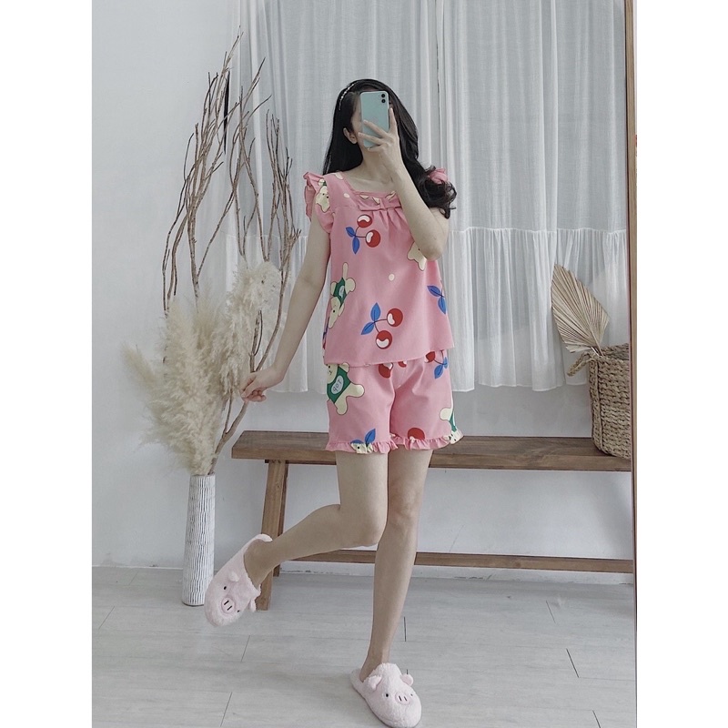 Đồ bộ QUẦN ĐÙI CÁNH TIÊN CON GẤU dễ thương Freesize dưới 60kg (ẢNH THẬT)