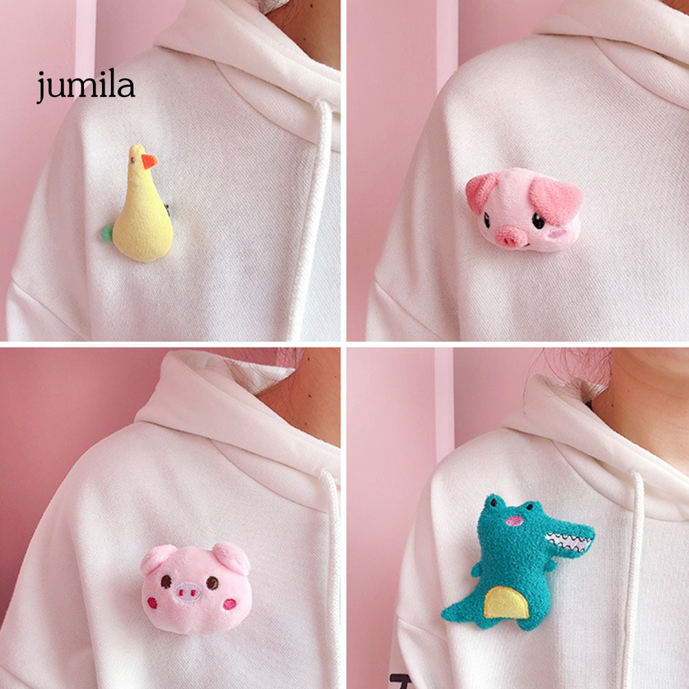 JULA Cartoon Mini Patrick Pikachu Duck Plush Doll Brooch Pin Shirt Bag Badge Decor