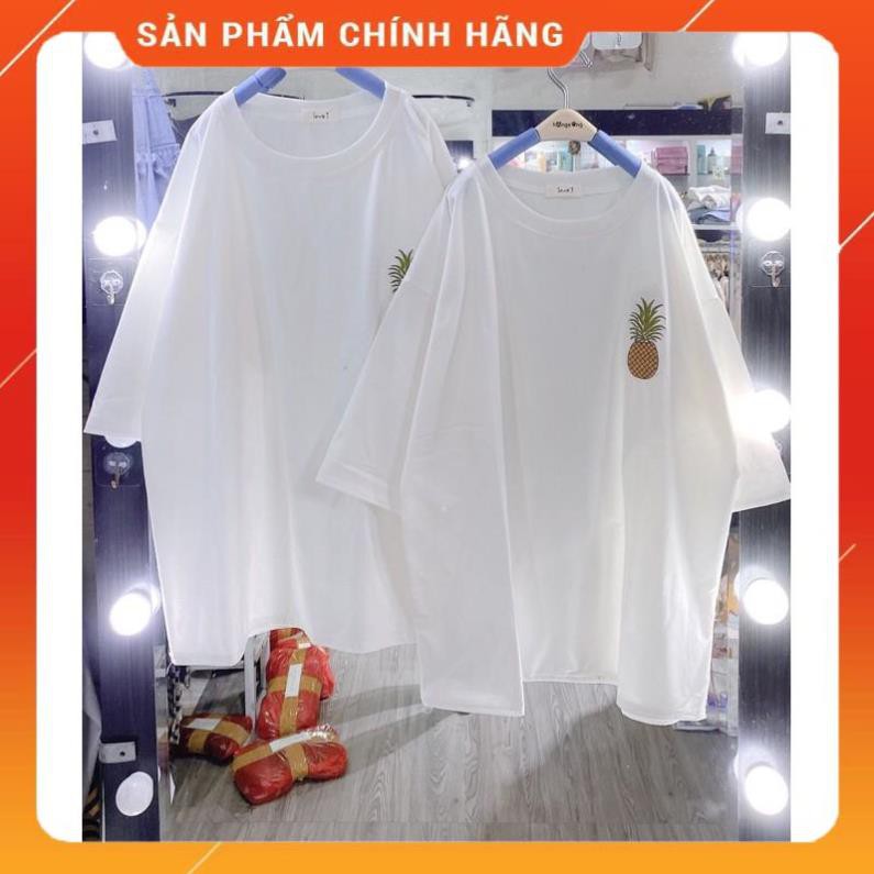 [SIÊU ĐẸP] Áo Thun Thời Trang Hàn Quốc Thêu Hình Quả Dứa Siêu Hot cho bạn trẻ trung, năng động và tự tin