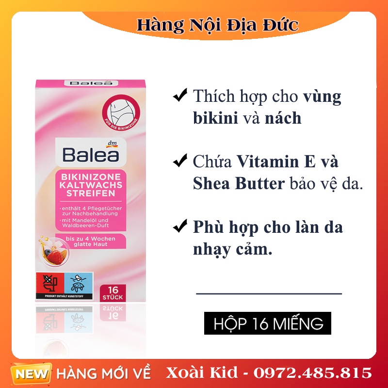 Miếng tẩy ria mép, lông mặt, lông mày, bikini Balea của Đức - Date mới Đủ Bill (Shop có che tên SP)