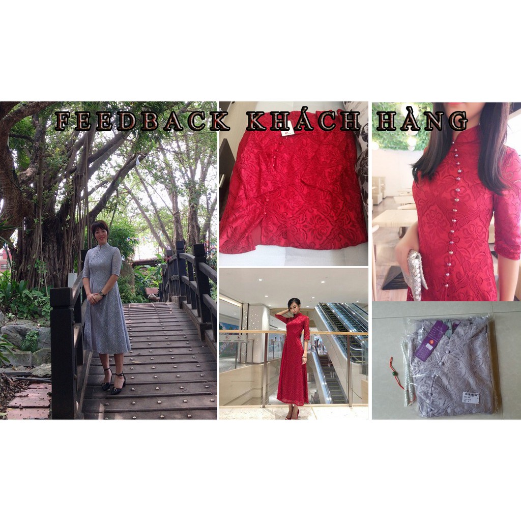 HÀNG NHẬP - ÁO DÀI CÁCH TÂN REN HOA SIÊU SANG - SX09 | BigBuy360 - bigbuy360.vn