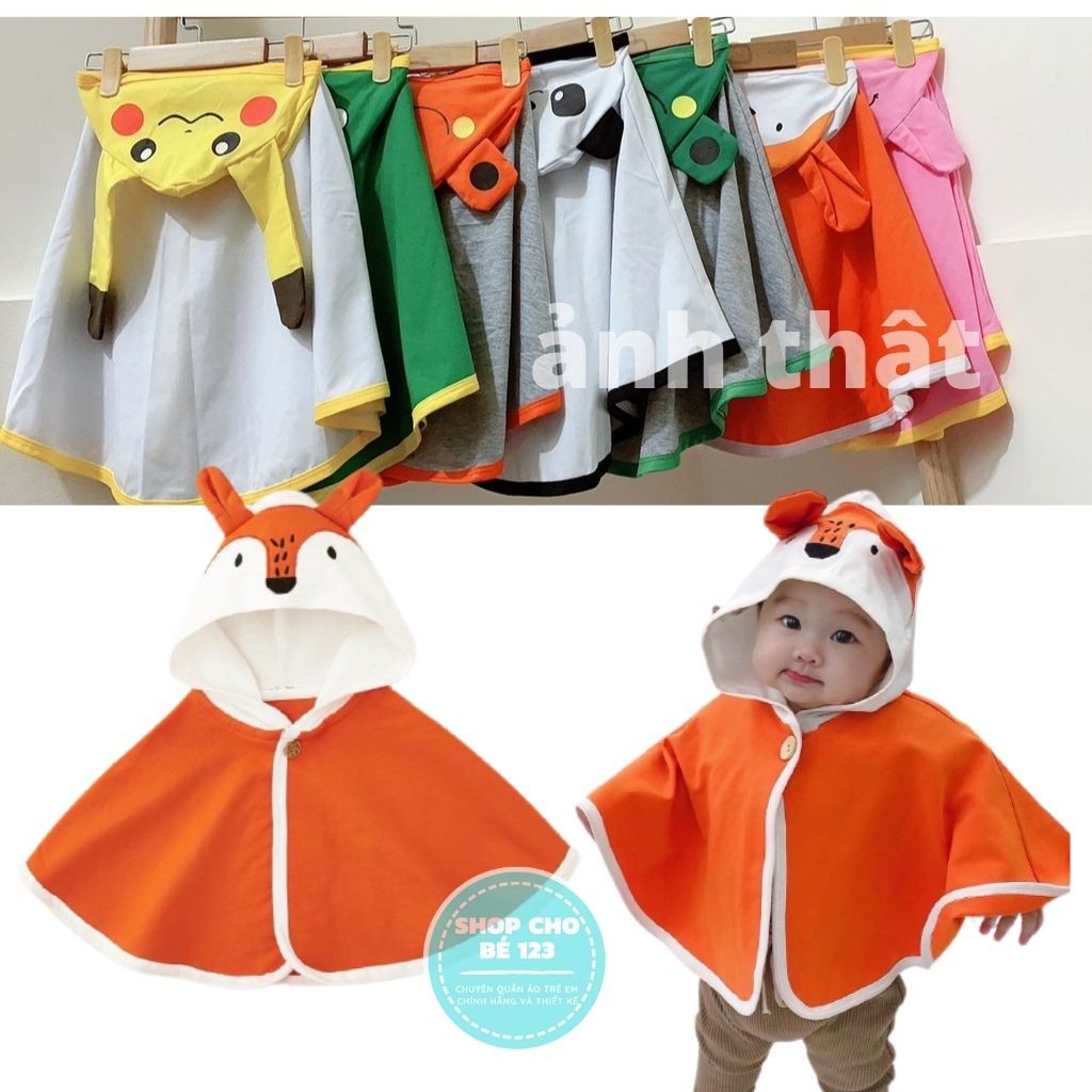 Áo Choàng Cho Bé Trai, Bé Gái hình thú dễ thương - DoLaKids_x000D_ _x000D_