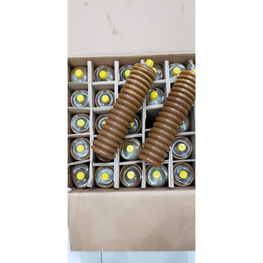 Mỡ bò màu vàng sậm chai con sâu 400g dùng cho cây bơm mỡ