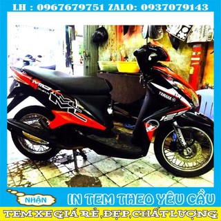 Tem rời Luvias 125 MM đỏ đen