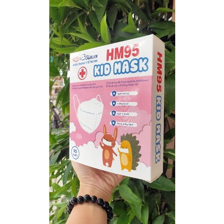 Khẩu trang N95 bé trai và bé gái (1 hộp 10 cái)
