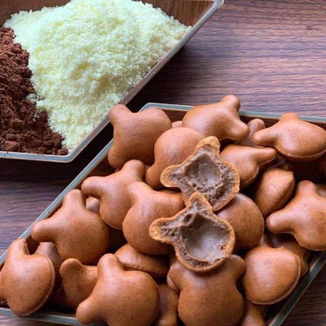 Bánh gấu nhân kem vị socola