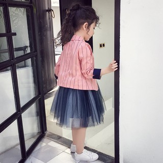 Áo Khoác Blazer Phối Nút Dành Cho Bé Gái