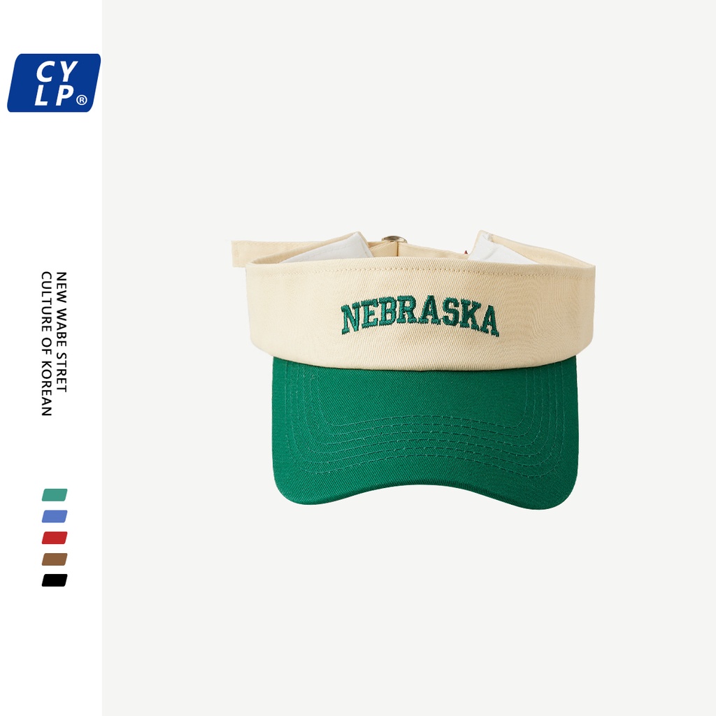 Nón Lưỡi Trai Hở Chóp Thêu Chữ Phong Cách Đường Phố Hàn Quốc Thời Trang Mùa Hè Dành Cho Nữ