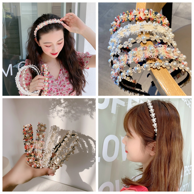 Dây Buộc Tóc Đính Ngọc Trai Xinh Xắn Dành Cho Nữ