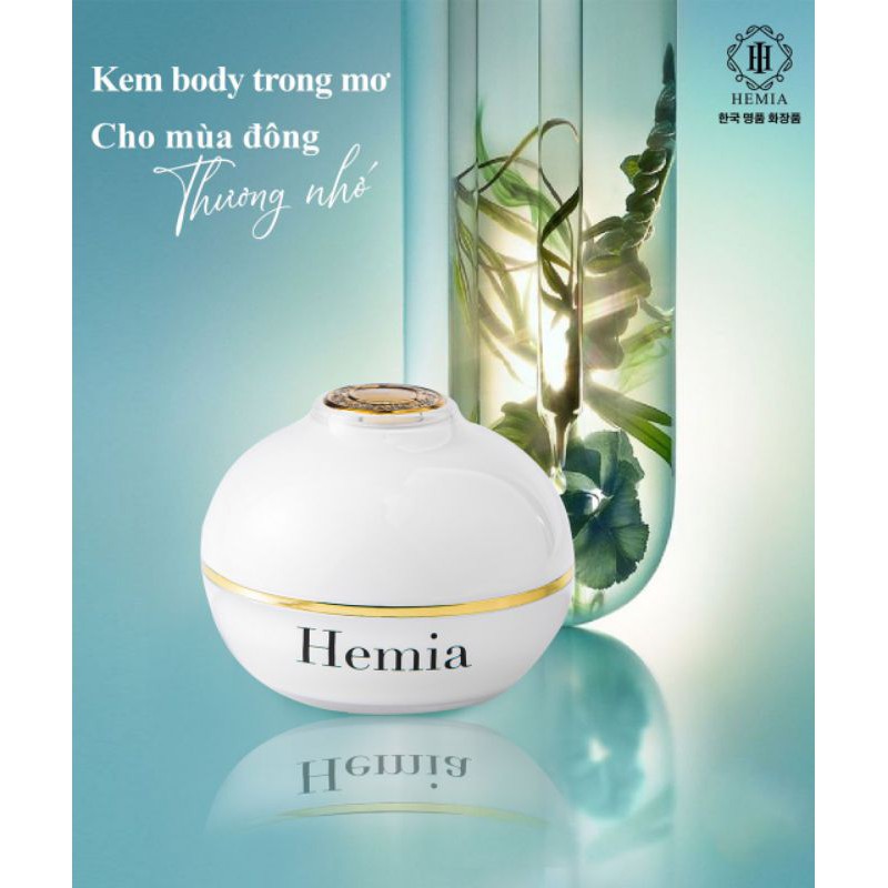 "Kem body thạch tuyết Hemia, dưỡng trắng, cấp ẩm, chống nắng, make up da "