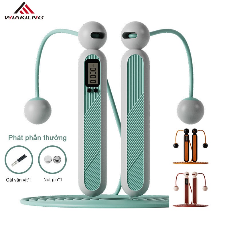 Dây Nhảy Không Dây Tay Cầm Chống Trượt Đếm Số Vòng Tự Động Đào Tạo Giảm Cân