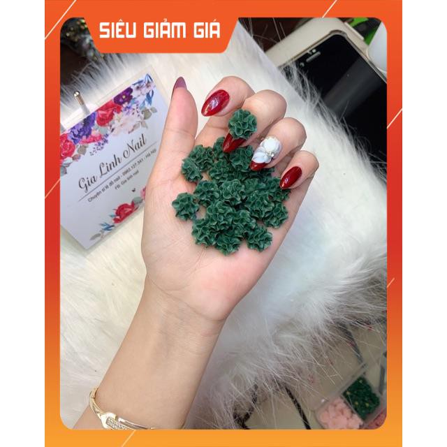 Hoa bột nail gắn móng tay | Hoa cẩm tú ( set 10 bông )