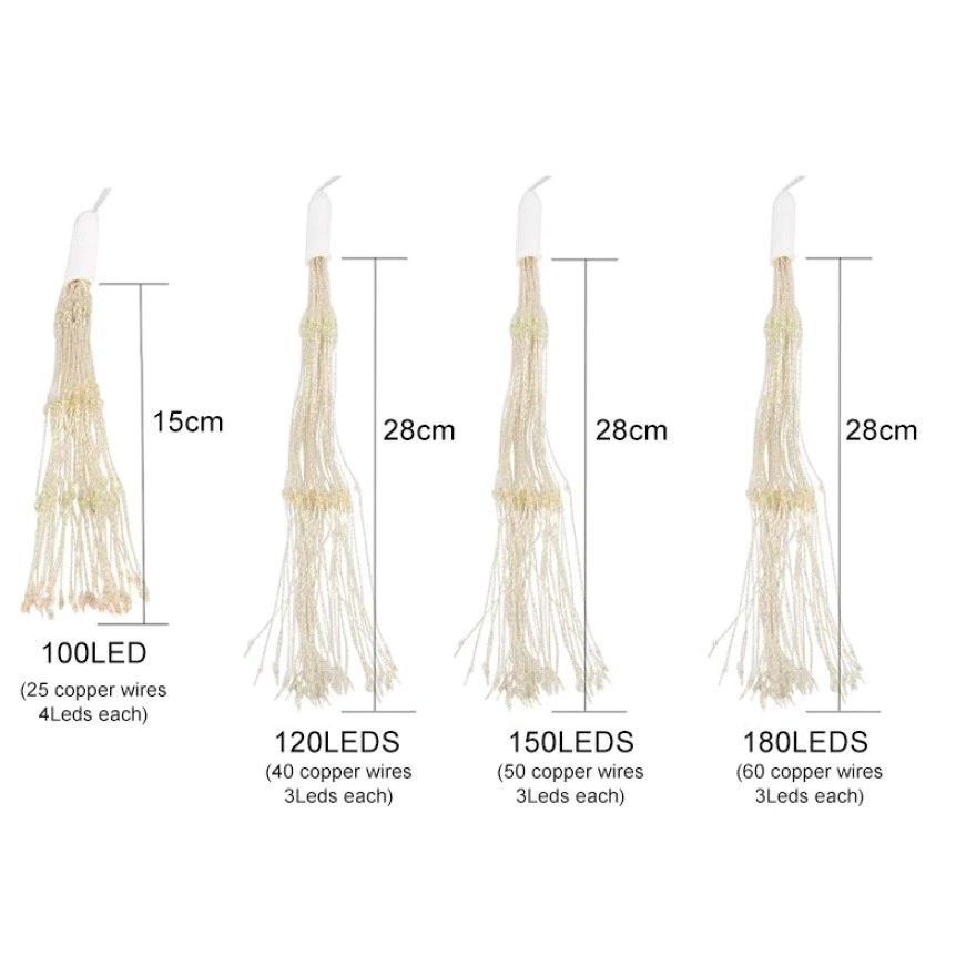 (HCM) - Dây Đèn Led Trang Trí Hoa Bồ Công Anh Màu Vàng Nắng Và Nhiều Màu 8 Chế Độ Chớp Nháy Cắm Điện 220V