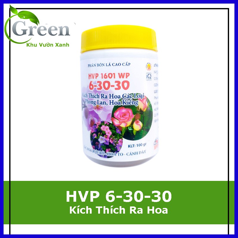 Phân bón lá cao cấp HVP 6-30-30 Kích thích ra hoa 100g