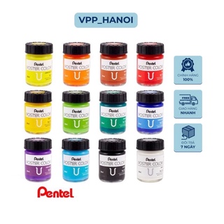 [Màu Lẻ] Màu Poster Color Pentel WPU - Màu Vẽ Pentel 30ml Tươi Sáng, Dễ Pha Chồng Màu, Vẽ Đa Chất Liệu