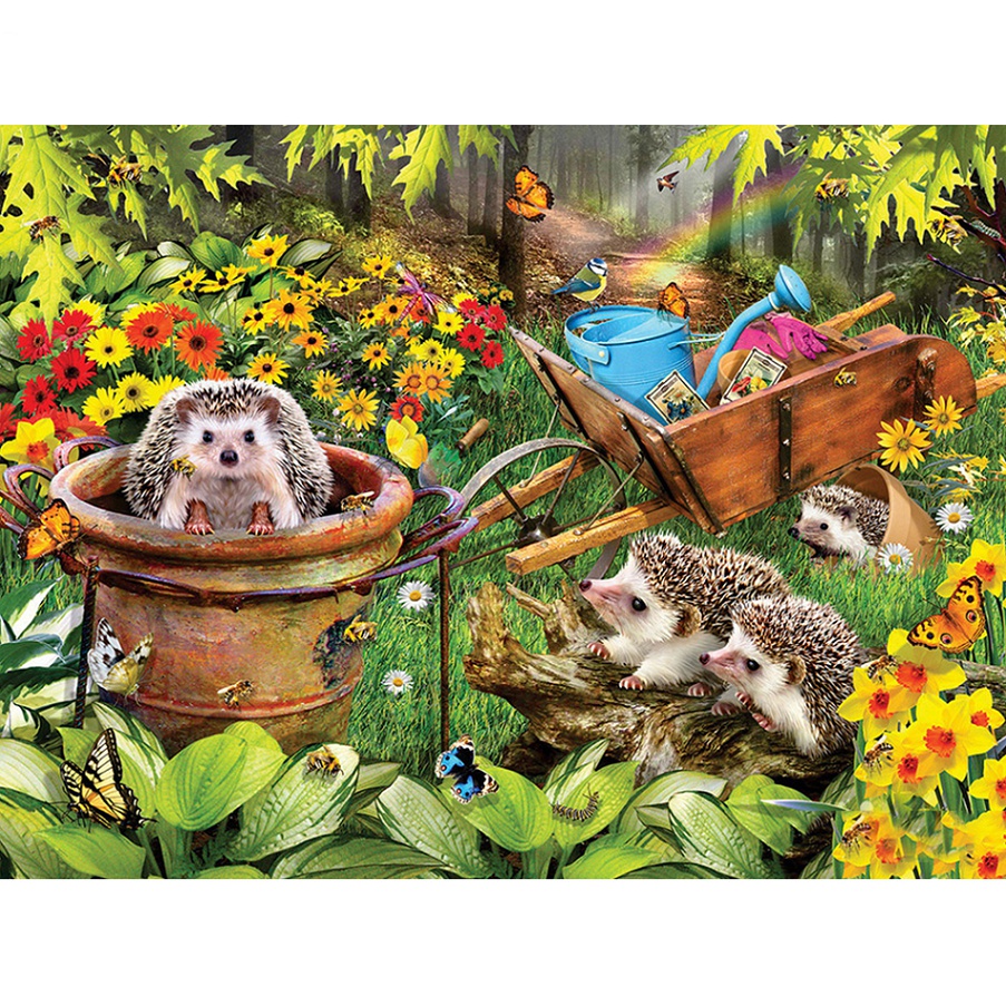 Bộ Tranh Đính Đá Tự Làm Hình Chú Nhím Con Xinh Xắn