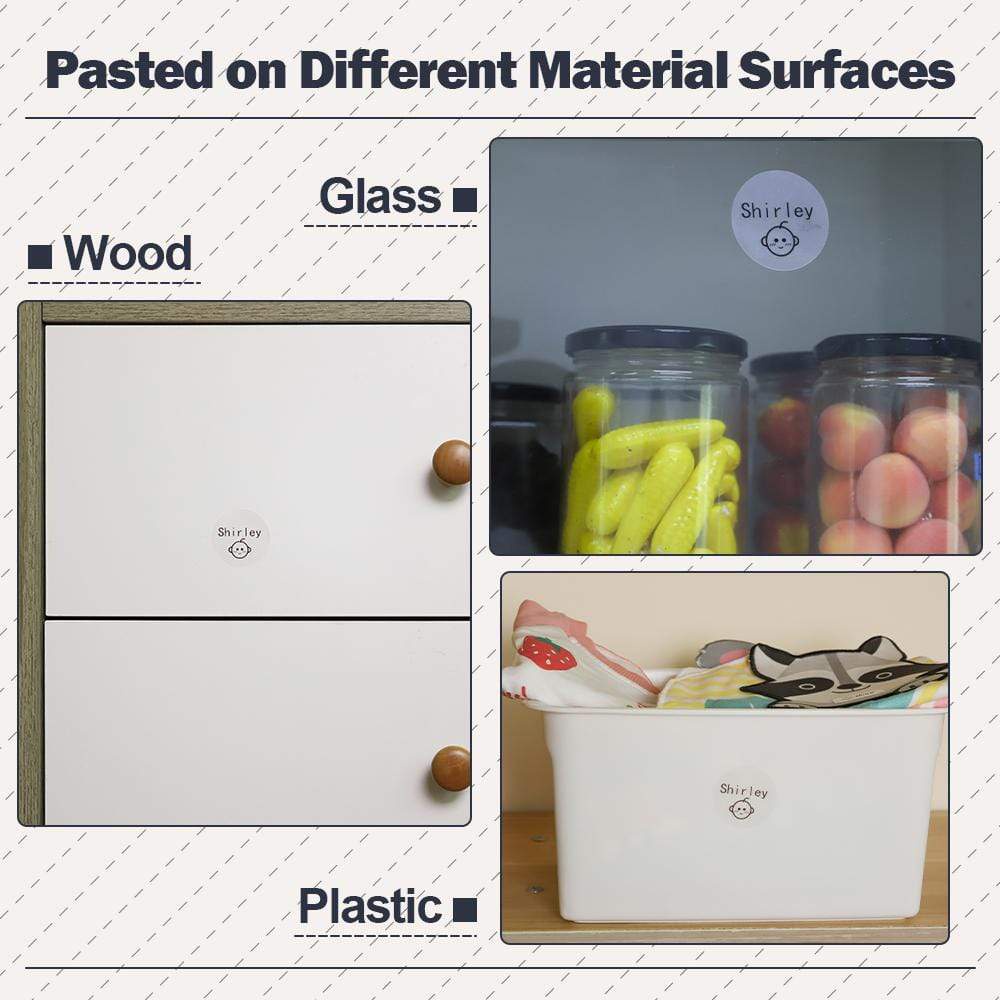 Nhãn Dán Hình Tròn Trong Suốt Tự Dính Cho Máy In M200 / M110