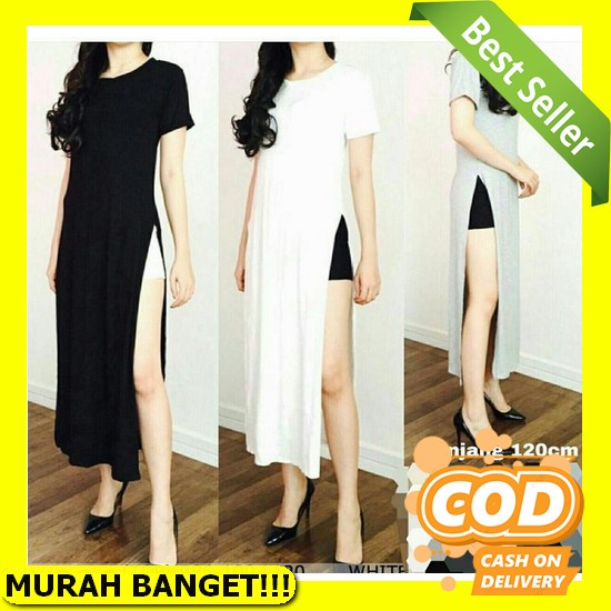 Đầm Maxi Dáng Dài Họa Tiết Sọc Caro / Trắng Đen Thời Trang Cho Nữ