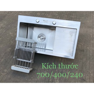 Chậu Rửa Bát 1 Hố 1 Bàn Kagol SUS 304 Cao Cấp