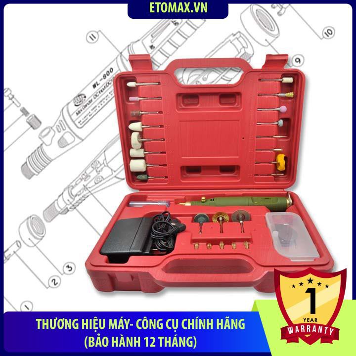 Máy khoan mài mini cao cấp WL-800, Kèm phụ kiện khoan, mài, khắc đánh bóng