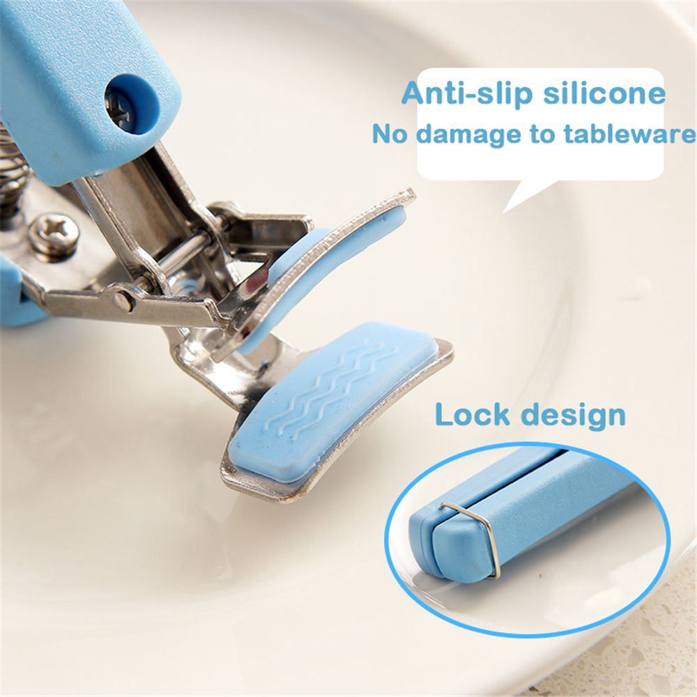 Kẹp Gắp Chén Dĩa Chống Trượt Đa Năng Bằng Thép Không Gỉ