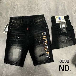 Quần bò ngố nam bbr chữ dọc quần,chất jean cho giãn nhẹ màu đen có đủ size 40-75kg mặc vừa,quần short nam phong cách bb2