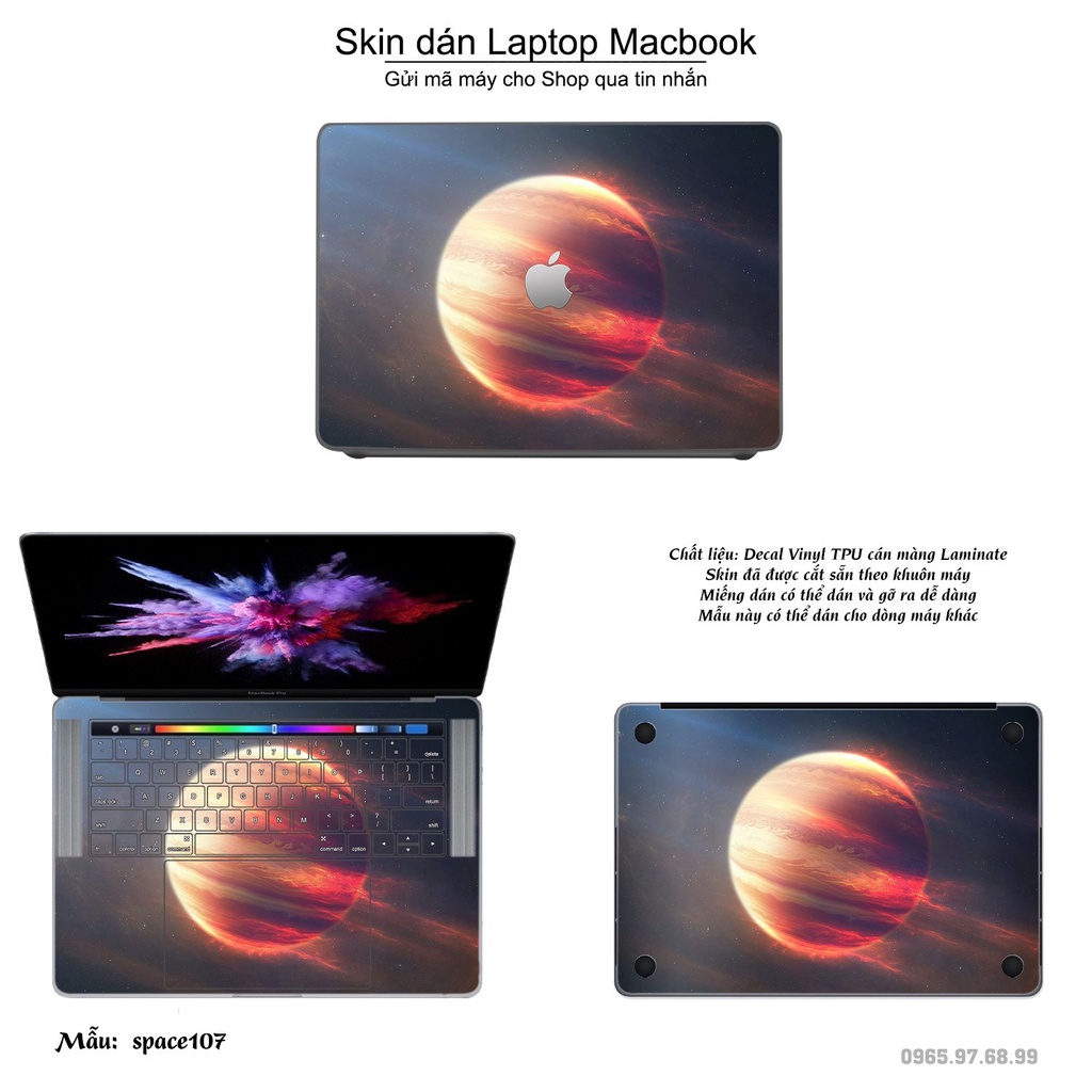 Skin dán Macbook mẫu không gian (đã cắt sẵn, inbox mã máy cho shop)