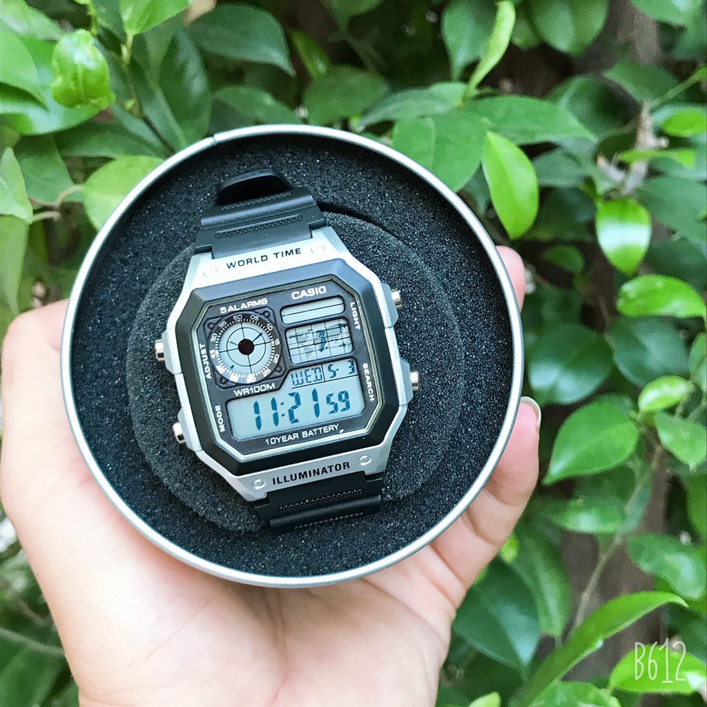 HÀNG NHẬP KHẨU -   Đồng hồ điện tử nam caiso AE1200 dây cao su mềm mại, dành cho bạn trẻ n