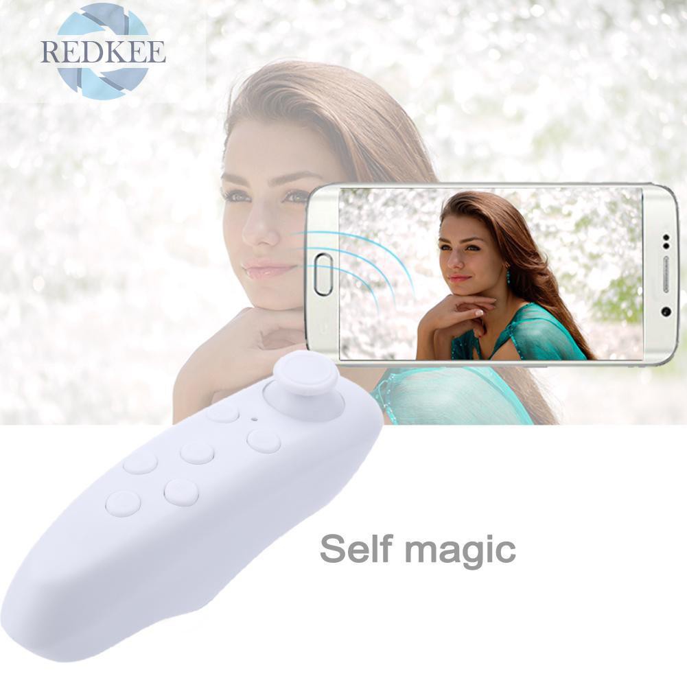 Redkee Bluetooth Gamepad Remote Control for Android iOS VR Mobile Games (White)