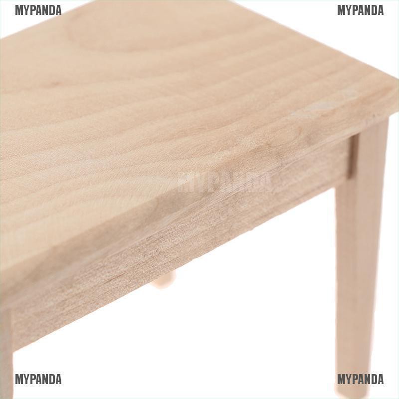 Bàn Ghế Gỗ Đồ Chơi Búp Bê Tỷ Lệ 1/12