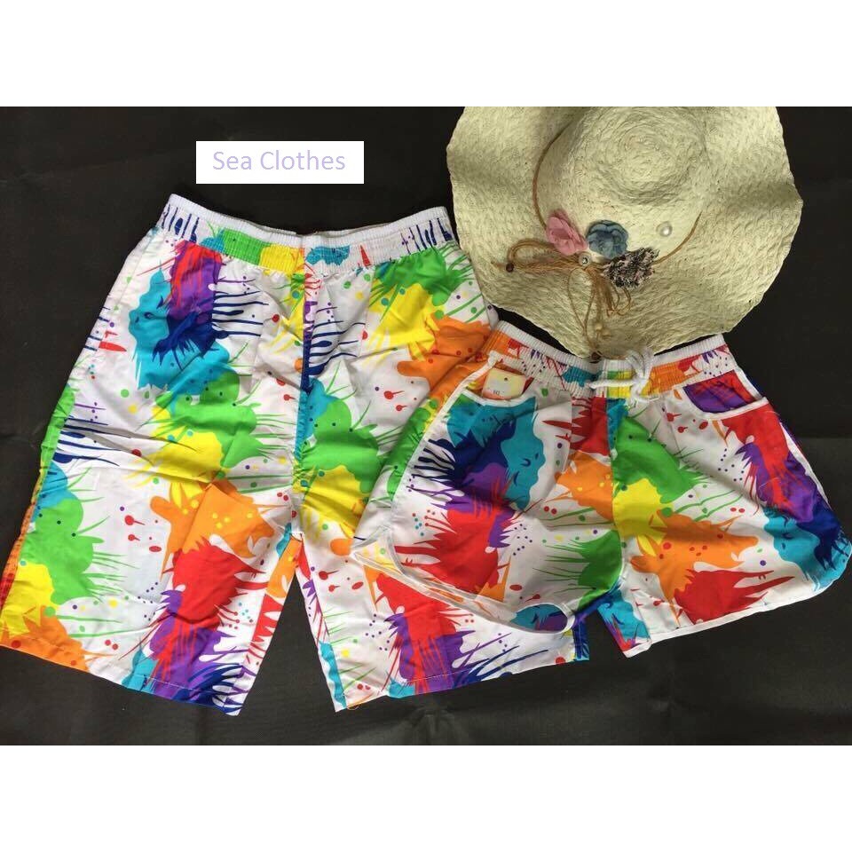 Quần đi biển mẫu sơn nam nữ hội nhóm vải dù đẹp, không dính cát