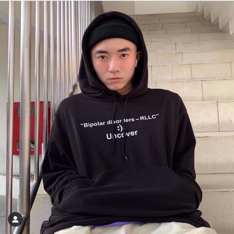 Áo hoodie tím Cover freesize đen A72 | BigBuy360 - bigbuy360.vn