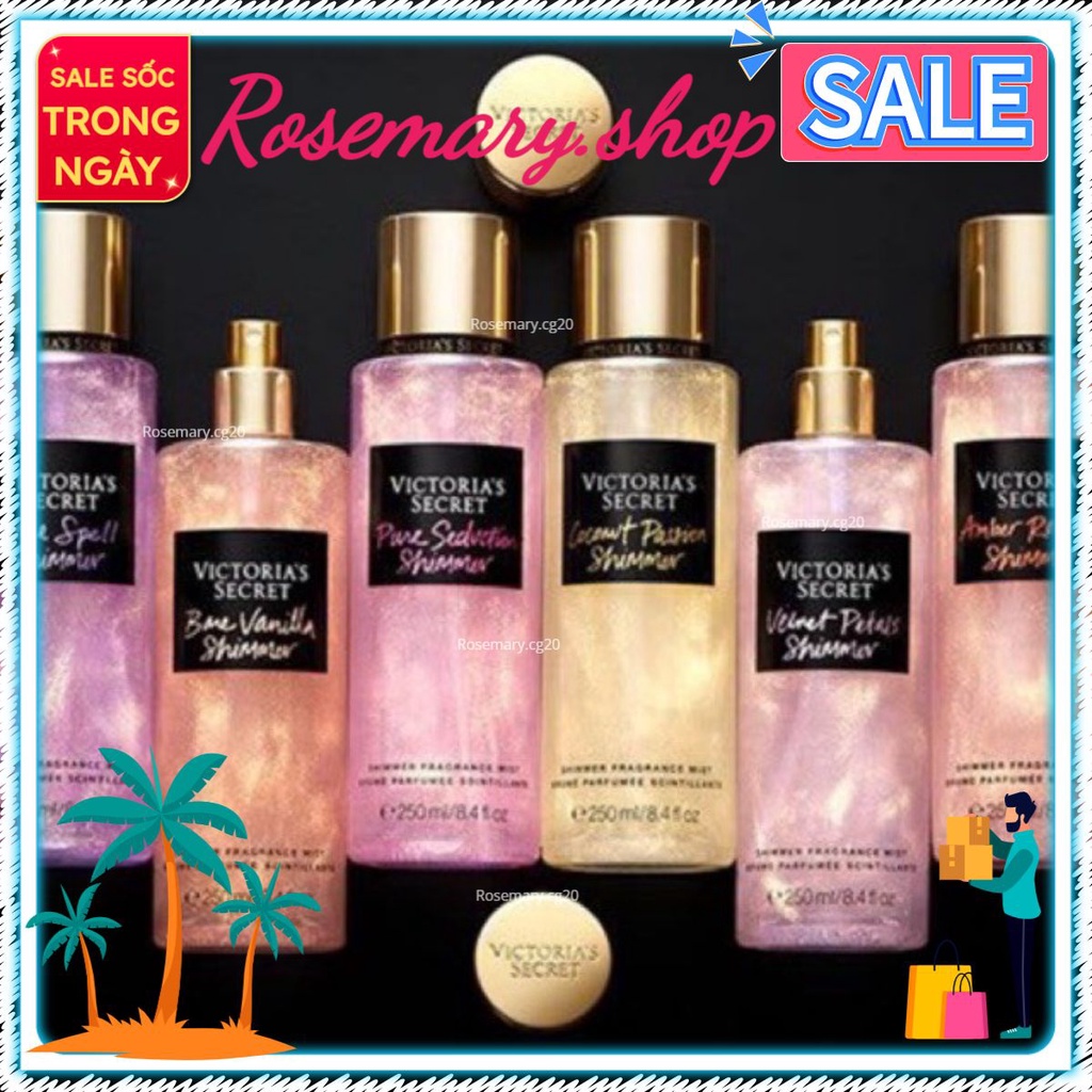 Bộ Sưu Tập Xịt Thơm Nước Hoa Toàn Thân Victoria’s Secret Shimmer Fragrance Mist (250ml)