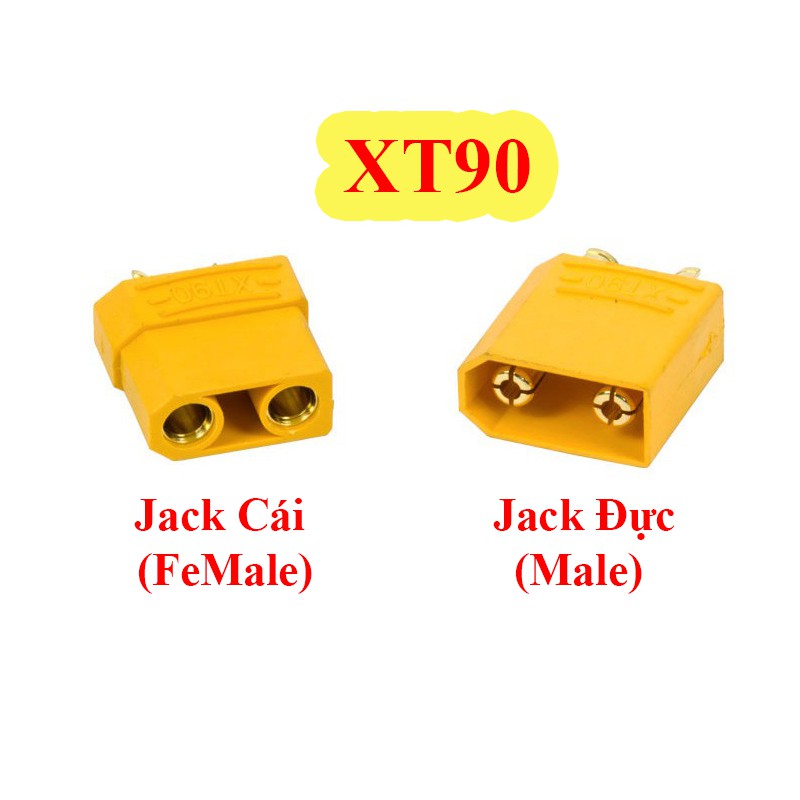 Jack cắm XT90 (Jack cắm điện 1 chiều dòng cao 90A)